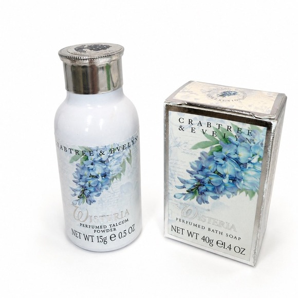 Crabtree & Evelyn Other - NEW Vintage Crabtree & Evelyn Wisteria Soap 1.4 oz & Powder Floral Set 0.5 oz